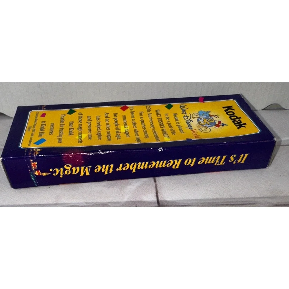 Vintage 1997 Walt Disney World 25th Anniversary Kodak Watch Gold‎ Tone in Box